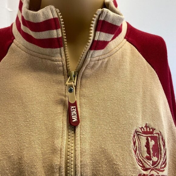 Vintage Disney Mickey Varsity Jacket Cozy Cotton Zipper Closure Embroidered - Picture 6 of 12